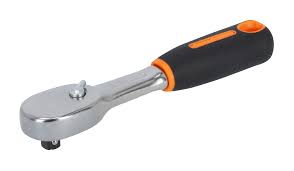 Spärrhandtag 1/4" med päronformat huvud med 72 länder och