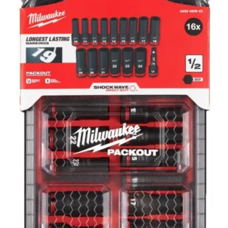 SHOCKWAVE™ IMPACT DUTY krafthylsa (Långa) - 1/2" Packout impact socket set - 16 pc